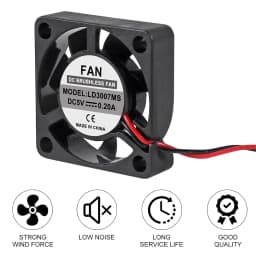 4pcs 3007 Fan Black for Raspberry Pi 4 Fan 30x30x7mm Pi Brushless Cooling Fan 3.3V 5V DC Quiet Fan for Raspberry Pi 4, Pi 3 B+