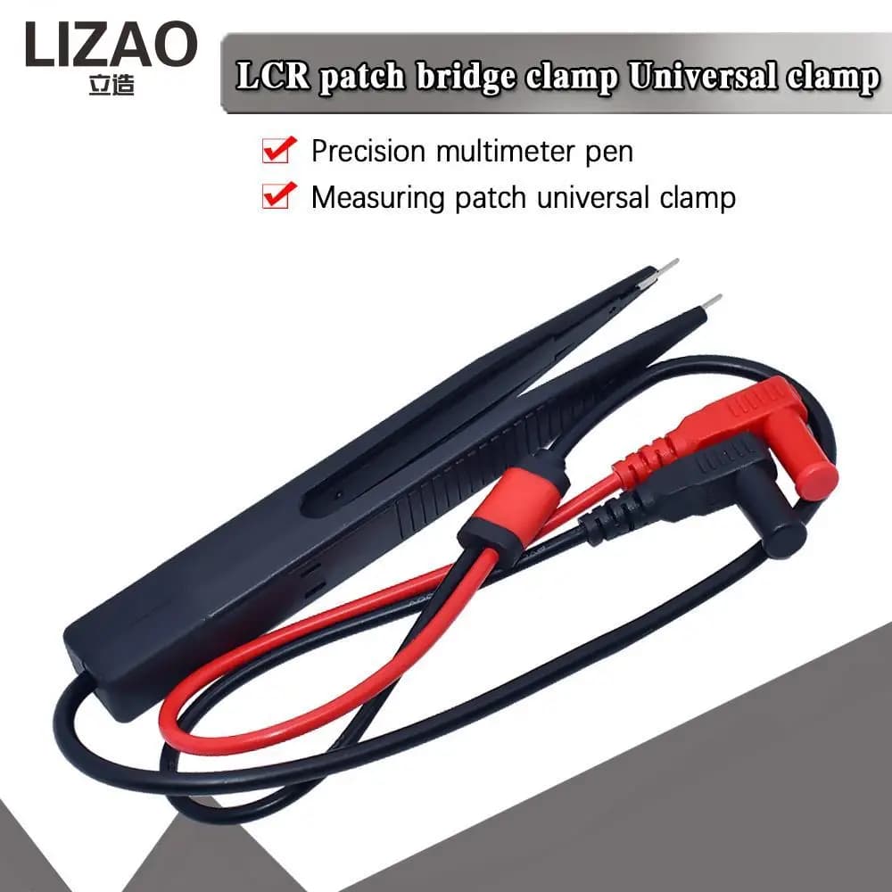 LIZAO SMD SMT Chip Test Clip Lead Probe Digital Multimeter Meter Tweezer Capacitor Resistance tweezers