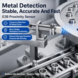 ZHICAN E2B M18 Inductive Proximity Sensor NPN PNP NO NC 3 Wire DC24V Cylindrical Metal Detection Switch