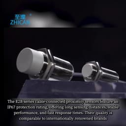 ZHICAN E2B M8 Long Range Inductive Proximity Sensor 6mm NPN PNP NO NC 3 Wire DC24V Industrial Metal Detection