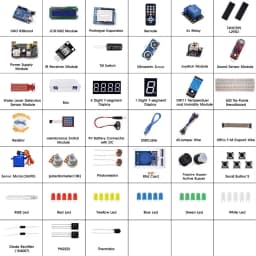 NEW Upgraded Super Starter kit for Arduino R3 CH340 - R3 Breadboard / Step Motor / SG90 Servo / 1602 LCD / jumper Wire