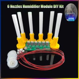 1Set Humidifier Module DIY Kit Nebulizing Control Board Ultrasonic Nebulizer Mist Driver Circuit Board Type-C Interface 6 Nozzle