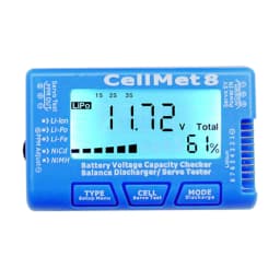 Comprobador De Capacidad De Batería Digital LCD CellMeter RC CellMeter7/CellMeter8 2-8S 4-8S Servo LiPo Li-Lon NiMH Probador De