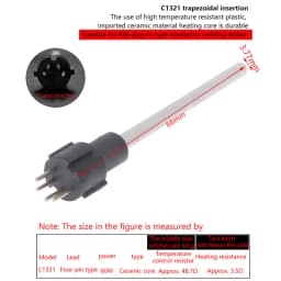 D60W K1321 C1321 4Pin Ceramics Heating Element Heater Core 220V Plug-in Connect Heater Element