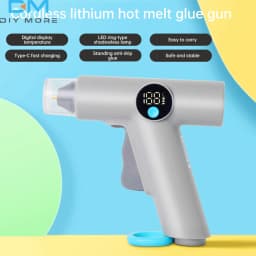 25W Digital Display Wireless Lithium Electric Hot Melt Glue Gun Type C With 22pcs Glue Stick DIY Household Hand Craft Tools