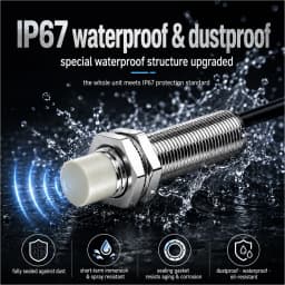ZHICAN E2B M30 40mm Long Range Inductive Proximity Sensor NPN PNP NO NC 3 Wire DC24V Threaded Metal Detection