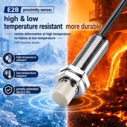 ZHICAN E2B M30 40mm Long Range Inductive Proximity Sensor NPN PNP NO NC 3 Wire DC24V Threaded Metal Detection
