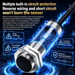 ZHICAN E2ZE M8 M12 Inductive Proximity Sensor Oil Resistant Waterproof NPN PNP NO 3 Wire DC12-24V Metal Detection