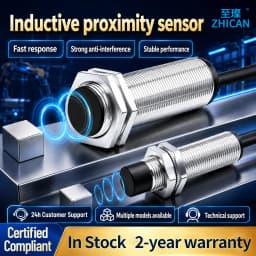 ZHICAN E2ZE M8 M12 Inductive Proximity Sensor Oil Resistant Waterproof NPN PNP NO 3 Wire DC12-24V Metal Detection