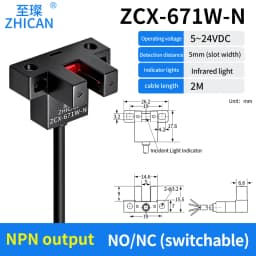ZHICAN ZCX-670C 671W-N 672 673 674W-P Slot Photoelectric Sensor U Shaped Fork Detection Switch Limit Switch Sensor