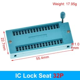 1pcs/lot 14 16 18 20 24 28 32 40 P Pin 2.54 MM Green Universal ZIF Socket Test Solder Type lock seat zif socket
