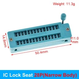 1pcs/lot 14 16 18 20 24 28 32 40 P Pin 2.54 MM Green Universal ZIF Socket Test Solder Type lock seat zif socket