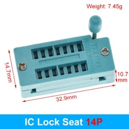 1pcs/lot 14 16 18 20 24 28 32 40 P Pin 2.54 MM Green Universal ZIF Socket Test Solder Type lock seat zif socket