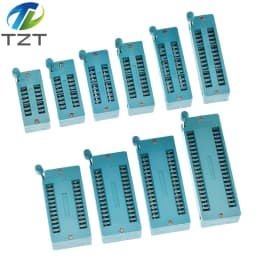 1pcs/lot 14 16 18 20 24 28 32 40 P Pin 2.54 MM Green Universal ZIF Socket Test Solder Type lock seat zif socket