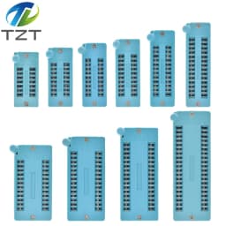 1pcs/lot 14 16 18 20 24 28 32 40 P Pin 2.54 MM Green Universal ZIF Socket Test Solder Type lock seat zif socket