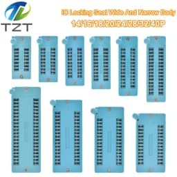 1pcs/lot 14 16 18 20 24 28 32 40 P Pin 2.54 MM Green Universal ZIF Socket Test Solder Type lock seat zif socket