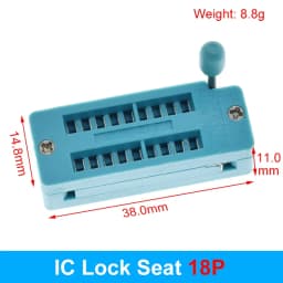 1pcs/lot 14 16 18 20 24 28 32 40 P Pin 2.54 MM Green Universal ZIF Socket Test Solder Type lock seat zif socket