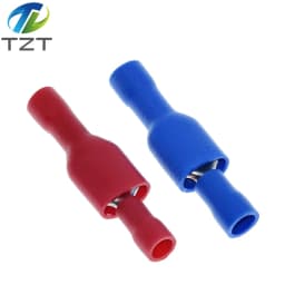 10pairs 6.3mm 16-14AWG Female Male Connector TZT  Insulated Crimp Blue Red Terminal-block FDFD2-250 MDD2-250