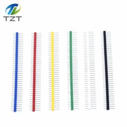 40Pin 1x40P 2.54MM Male Breakable Pin Header Strip 2.54 Long Blue Red White Green Yellow Connector 5 Colors kit