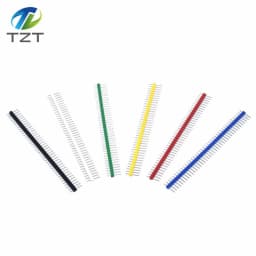 40Pin 1x40P 2.54MM Male Breakable Pin Header Strip 2.54 Long Blue Red White Green Yellow Connector 5 Colors kit
