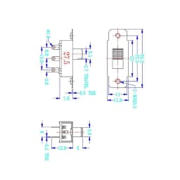 10Pcs 6P SS23F19 Solder Pin 2 Position Slide Switch High Current Car Refrigerator Vacuum Cleaner Electric Vehicle Switch