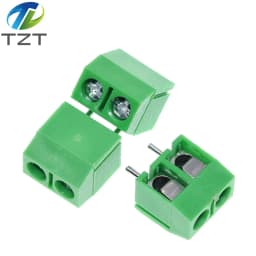 TZT 20pcs KF301-2P 301-2P 2 Pin Plug-in Screw Terminal-Block Connector 5.08mm Pitch 2 Pin Screw Terminal-Block good