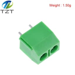 TZT 20pcs KF301-2P 301-2P 2 Pin Plug-in Screw Terminal-Block Connector 5.08mm Pitch 2 Pin Screw Terminal-Block good