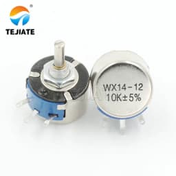 5pcs WX14-12 3W single turn wire wound potentiometer 1K 2K2 3K3 4K7 20K 10K 22K 100R 470R
