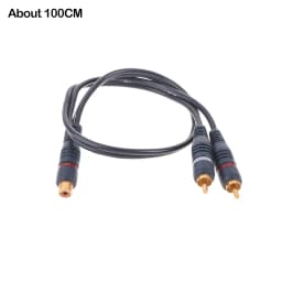 Brand New Distributor Converter Speaker Gold Cable Cord Line Cooper Wire 2RCA Female To 1 RCA Male Splitter Cable Audio Splitter