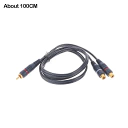 Brand New Distributor Converter Speaker Gold Cable Cord Line Cooper Wire 2RCA Female To 1 RCA Male Splitter Cable Audio Splitter