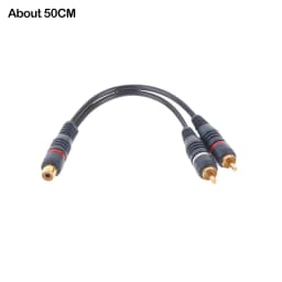 Brand New Distributor Converter Speaker Gold Cable Cord Line Cooper Wire 2RCA Female To 1 RCA Male Splitter Cable Audio Splitter