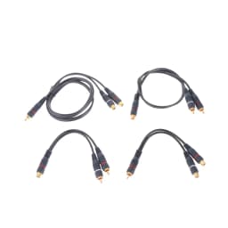 Brand New Distributor Converter Speaker Gold Cable Cord Line Cooper Wire 2RCA Female To 1 RCA Male Splitter Cable Audio Splitter