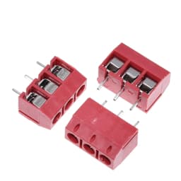 10PCS KF301- 3P screw 5.0mm terminal-block 3 Pin Spliceable terminal-block Connector Black Red And Blue
