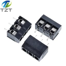 10PCS KF301- 3P screw 5.0mm terminal-block 3 Pin Spliceable terminal-block Connector Black Red And Blue