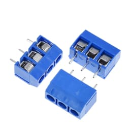 10PCS KF301- 3P screw 5.0mm terminal-block 3 Pin Spliceable terminal-block Connector Black Red And Blue