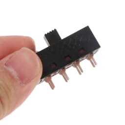 2Pcs DSE-2310 Pointed Pins 8 Feet 3 Files 10A250V Toggle Switch Black Slide Switch Hair Dryer Switch Module