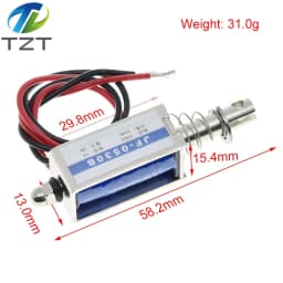 JF-0530B TZT DC 6V 12V 24V Push&Pull type Open Frame Electromagnet keepping Force 5N travel 10mm Linear Solenoid