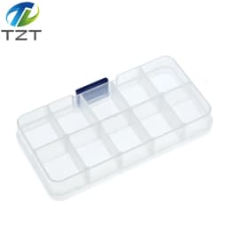 1/3PCS 10 Grid canbe remove transparent plastic small box kit