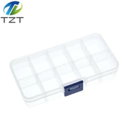 1/3PCS 10 Grid canbe remove transparent plastic small box kit