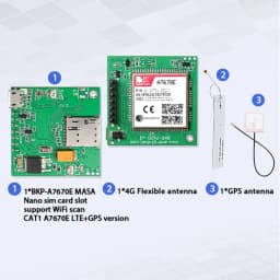 A7670E Push Nano Side Way SIM Slot LTE 4G GPS TTL UART LTE Cat-1 for Europe Midde Asia South Africa