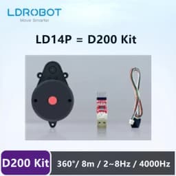 Distance measuring scanner LDROBOT factory  Multiple series Lidar sensor LD14P=D200 Kit，D500 lidar kit ,D800 lidar kit etc.