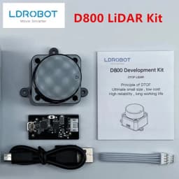 Distance measuring scanner LDROBOT factory  Multiple series Lidar sensor LD14P=D200 Kit，D500 lidar kit ,D800 lidar kit etc.