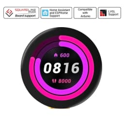 CrowPanel 1.28 inch Round IPS LCD Display Capacitive Touch SPI Screen 240*240 ESP32-C3 for LVGL/PlatformIO/Micro Python