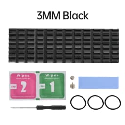 M.2 SSD Heatsink Heat 3/6MM Thickness Slotted Aluminum Heat Sink M2 SSD Cooling Kit for M.2 NGFF 2280 Solid State Drives PC