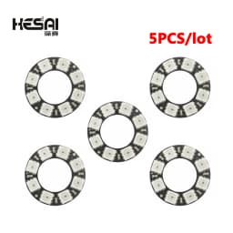 1/5/10PCS RGB LED Ring 8 Bits LEDs WS2812 5050 RGB LED Ring Lamp Light with Integrated Drivers for Arduino DIY Kit