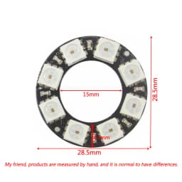 1/5/10PCS RGB LED Ring 8 Bits LEDs WS2812 5050 RGB LED Ring Lamp Light with Integrated Drivers for Arduino DIY Kit