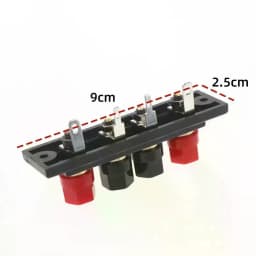 1Pcs Audio Accessories Speaker Amplifier Chassis Terminal Output Four-Position Terminal Soundbox Speaker Gold Wiring Board