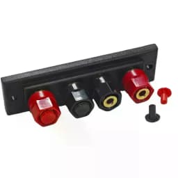 1Pcs Audio Accessories Speaker Amplifier Chassis Terminal Output Four-Position Terminal Soundbox Speaker Gold Wiring Board
