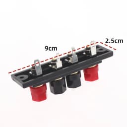 1Pcs Audio Accessories Speaker Amplifier Chassis Terminal Output Four-Position Terminal Soundbox Speaker Gold Wiring Board