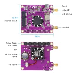Elecrow LR1302 LoRaWAN Hat for RPI 868M/915MHz Antenna SX1302 GPS+BD Long Range Module Support RaspberryPi 1 2 3 4 5 Series